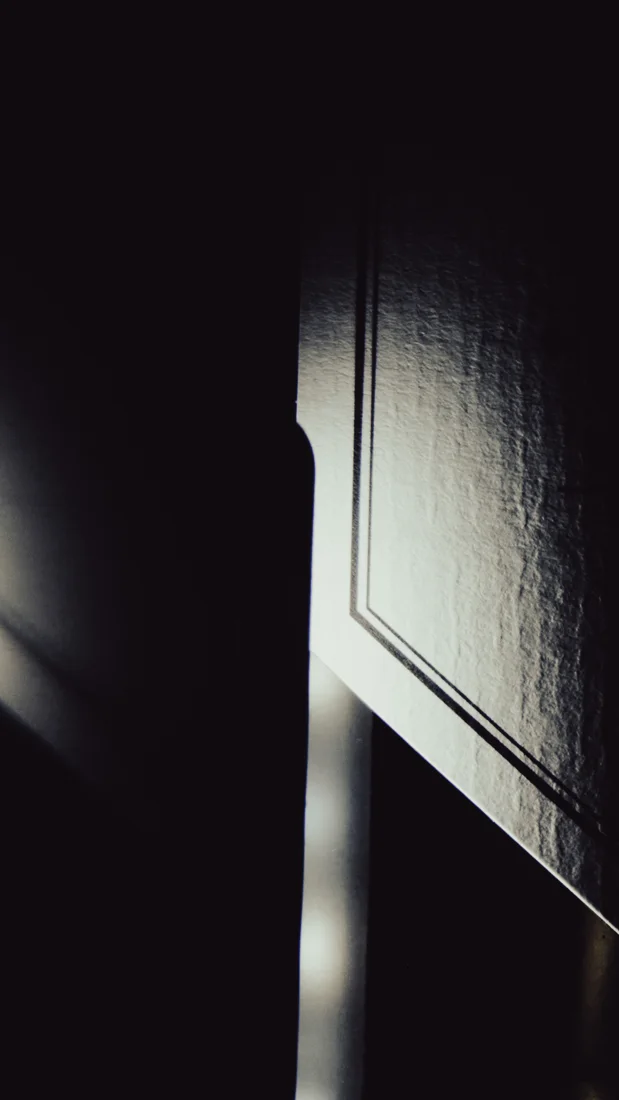 A narrow band of light on a textured surface